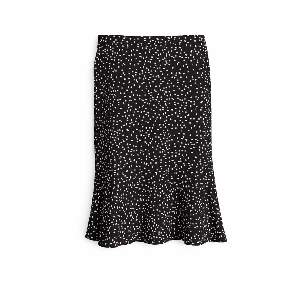 NWT Banana Republic Black White Polka Dot Skirt Size 12 MSRP $80